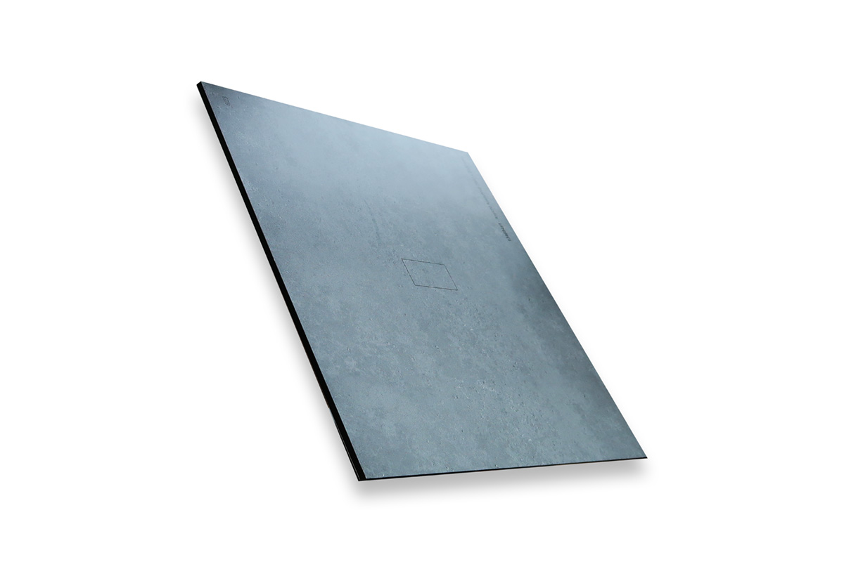 Moderne Duschwanne aus hochwertigem Material Graue, flache Duschwanne mit elegantem Design